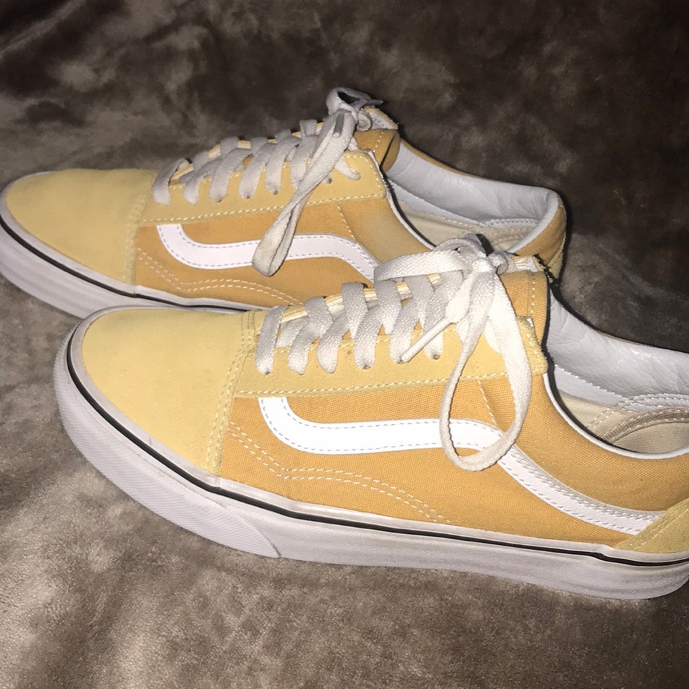RELISTING! Ochre/True White Old Skool Vans